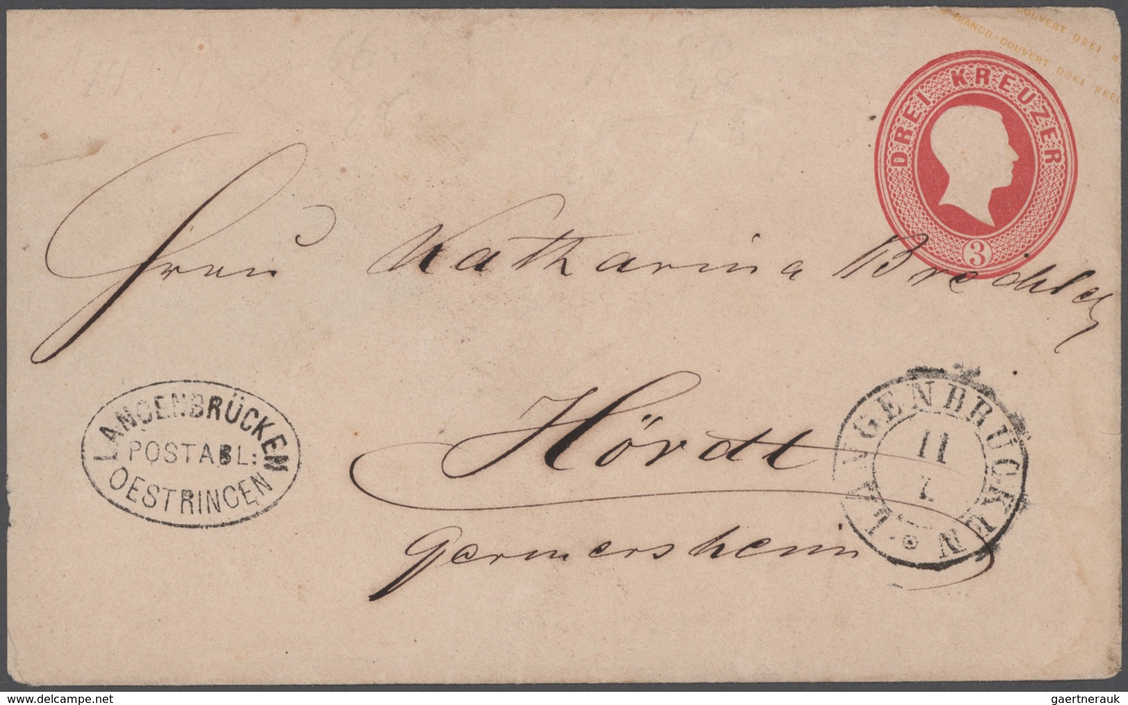 Baden - Marken und Briefe: 1855-1869, Partie mit 38 Briefen und Ganzsachen, dabei zahlreiche Postabl