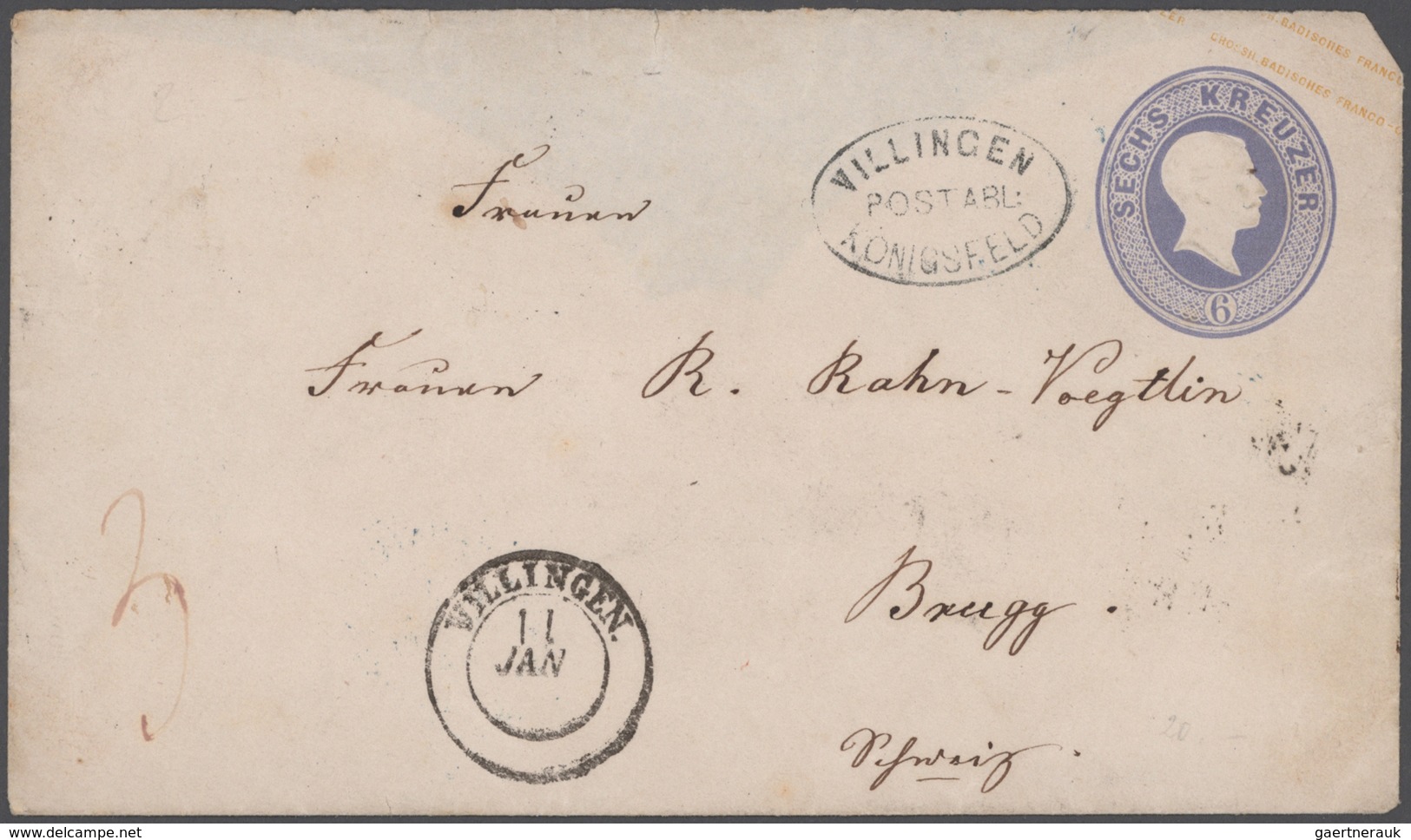 Baden - Marken und Briefe: 1855-1869, Partie mit 38 Briefen und Ganzsachen, dabei zahlreiche Postabl