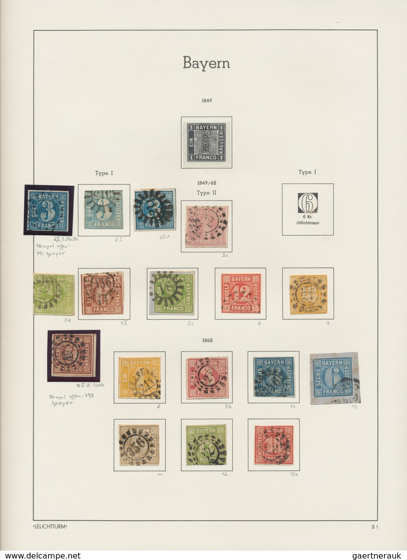 Bayern - Marken Und Briefe: 1756/1920, Gestempelte Und Ungebrauchte Sammlung Auf Leuchtturm-Blättern - Other & Unclassified