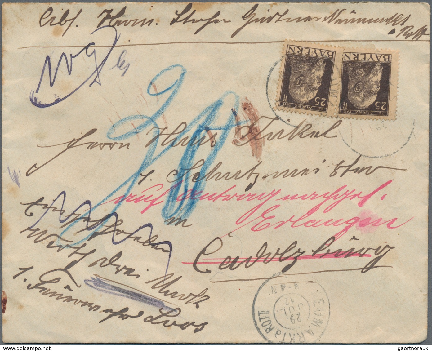 Bayern - Marken Und Briefe: 1804/1920, Vielseitige Partie Von Ca. 100 Briefen Und Karten Ab Etwas Vo - Other & Unclassified