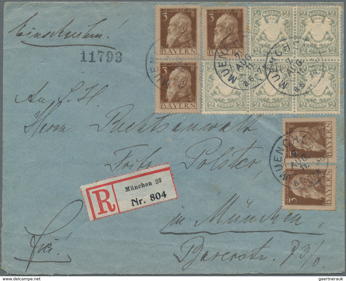 Bayern - Marken und Briefe: 1804/1920, vielseitige Partie von ca. 100 Briefen und Karten ab etwas Vo