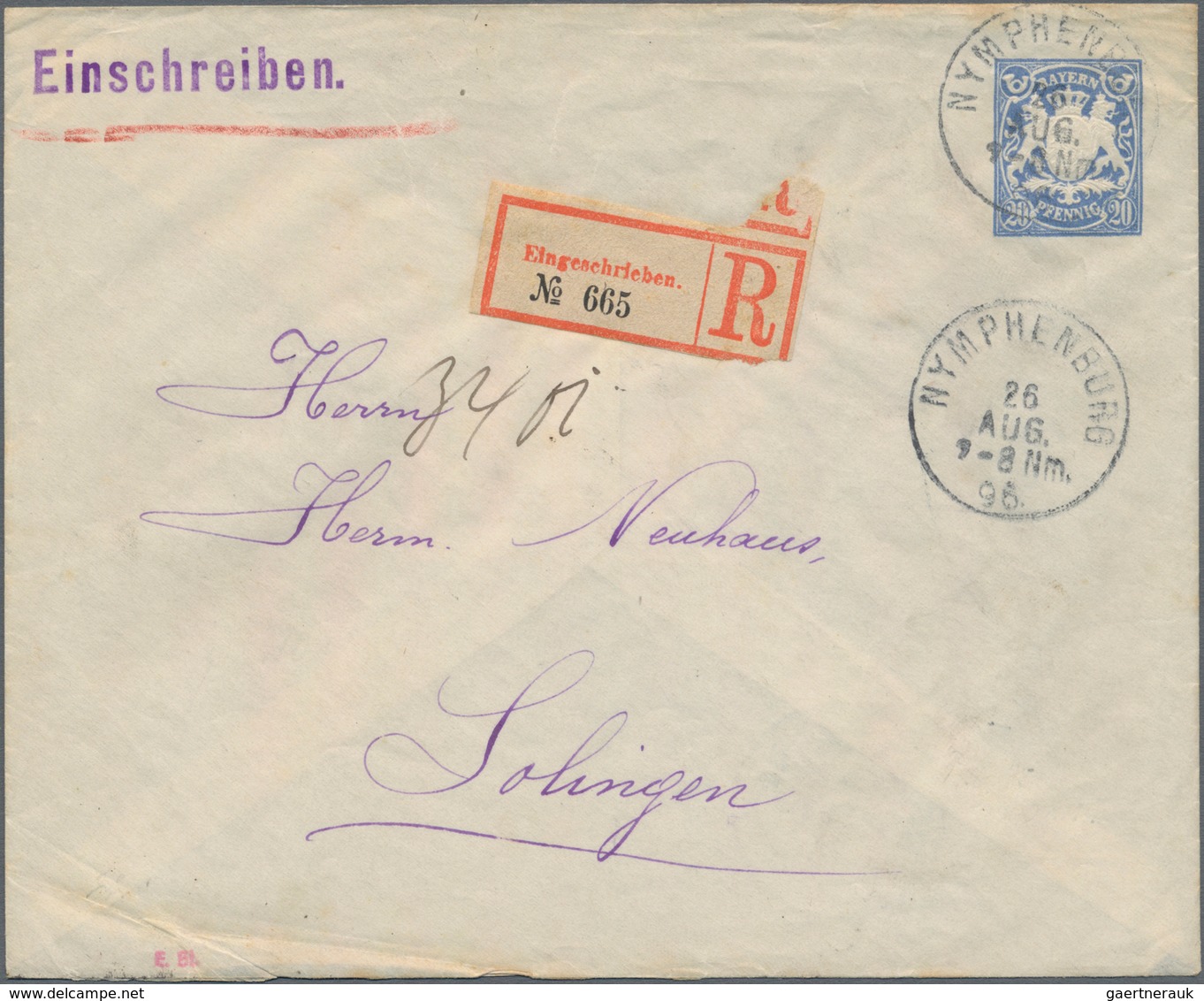 Bayern - Marken und Briefe: 1850/1920, interessante Sammlung mit ca.270 Briefen, Karten und Ganzsach