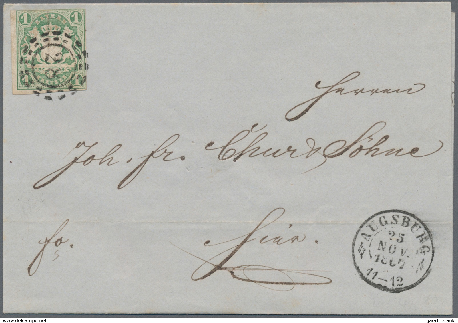 Bayern - Marken Und Briefe: 1852/1920, Konvolut Von 37 Belegen Mit Verwendungen Im ORTSVERKEHR, Dabe - Other & Unclassified