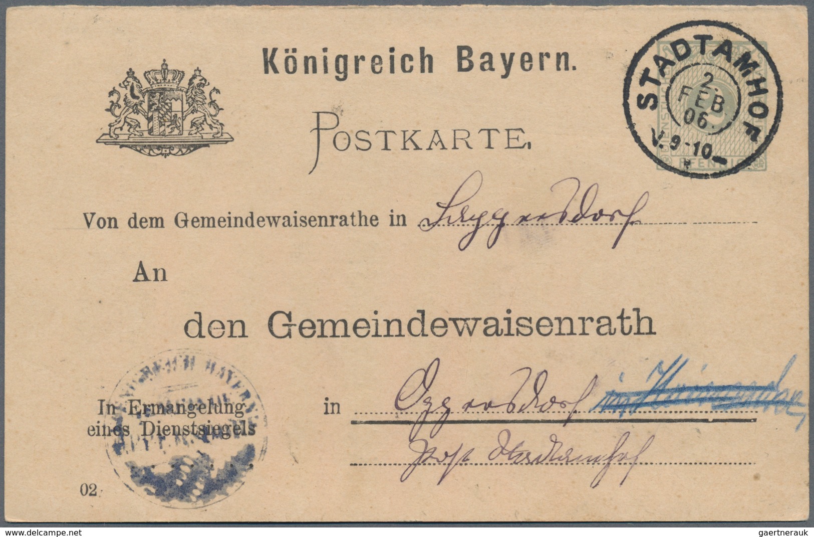 Bayern - Marken Und Briefe: 1852/1920, Konvolut Von 37 Belegen Mit Verwendungen Im ORTSVERKEHR, Dabe - Autres & Non Classés