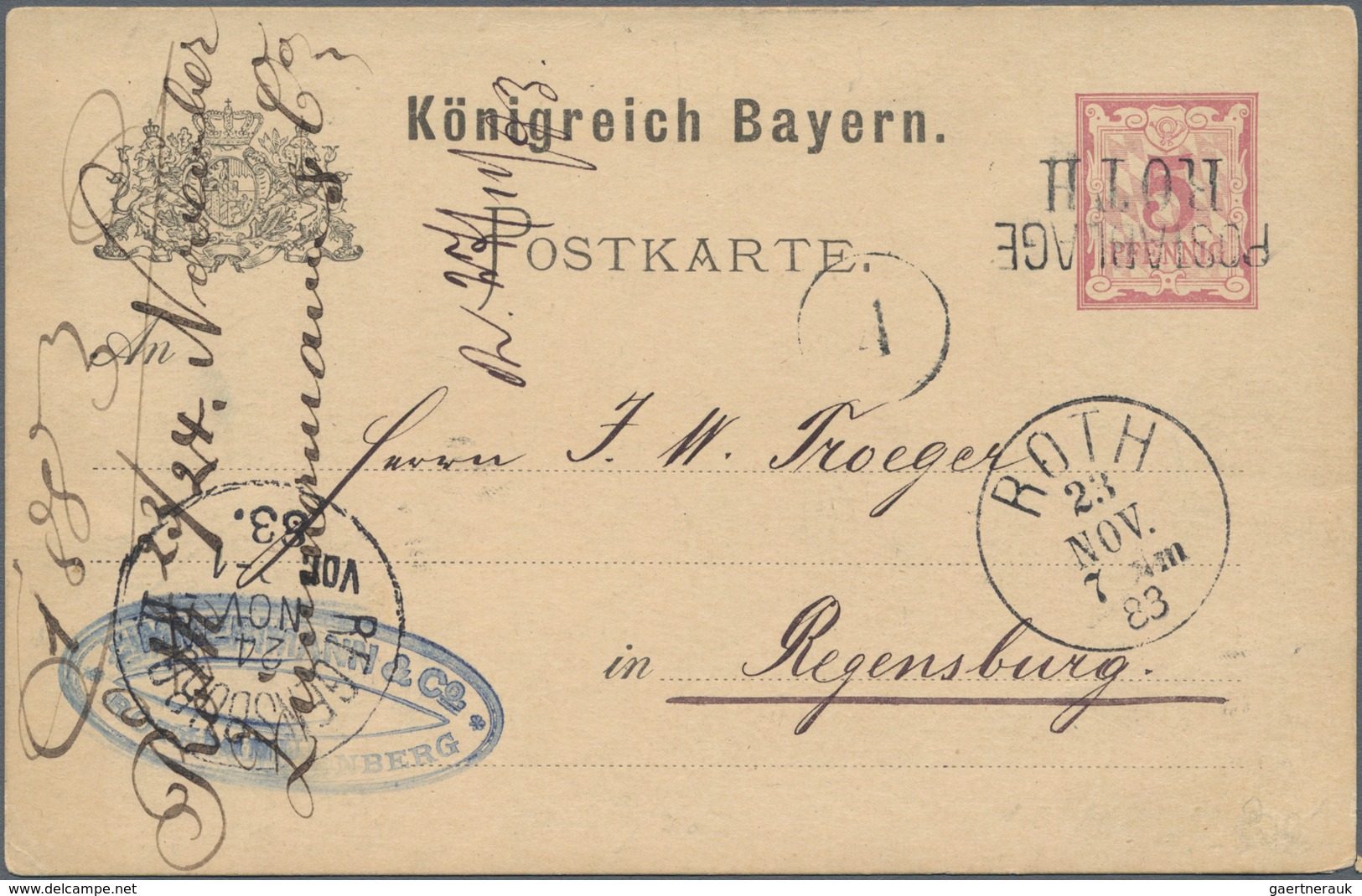 Bayern - Marken Und Briefe: 1870/1920 (ca.), Vielseitige Partie Von Ca. 137 Briefen, Karten Und Ganz - Autres & Non Classés