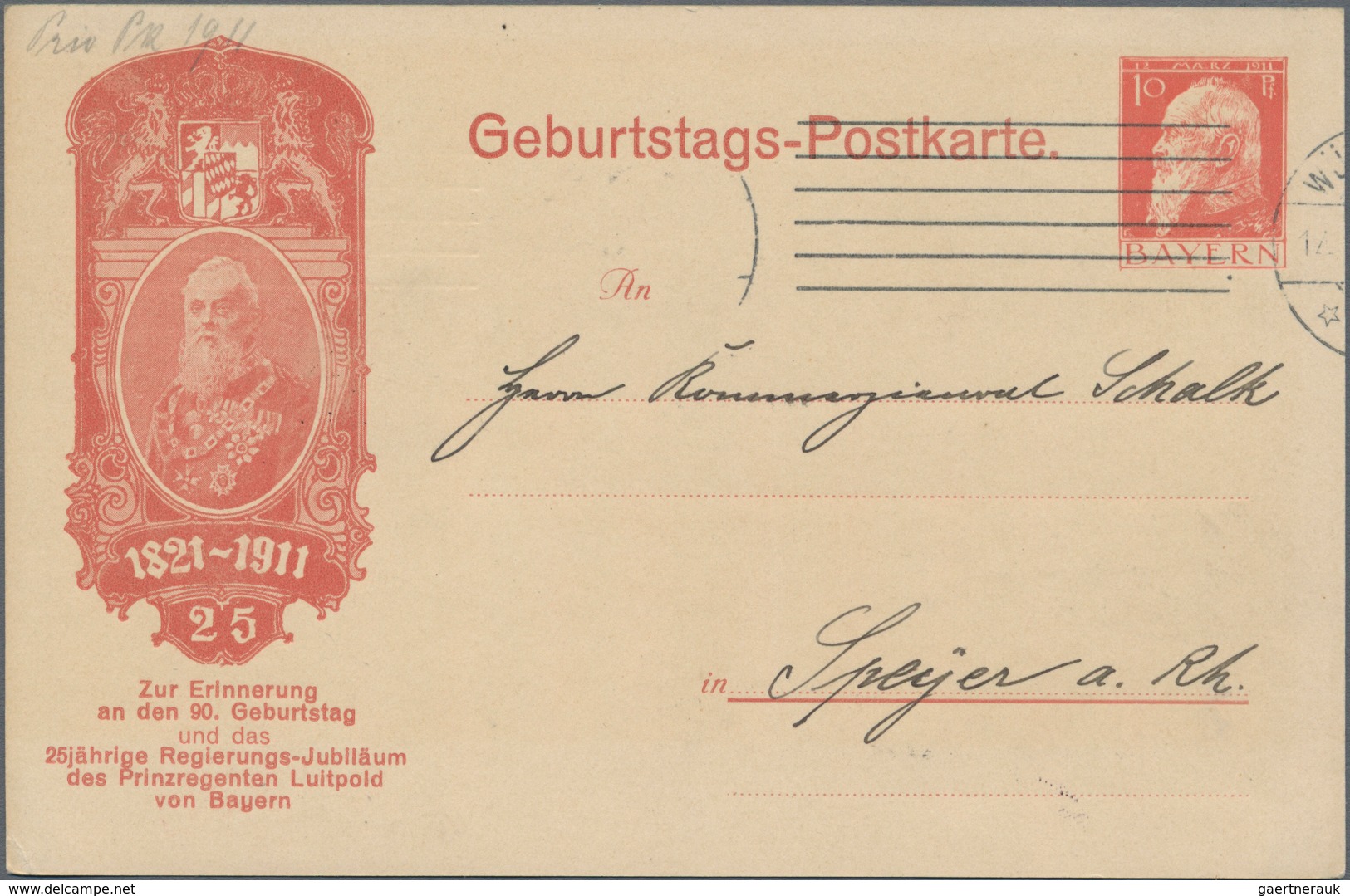 Bayern - Ganzsachen: 1870/1920 (ca.), Partie Von Ca. 75 Gebrauchten Und Ungebrauchten Ganzsachen, Da - Otros & Sin Clasificación