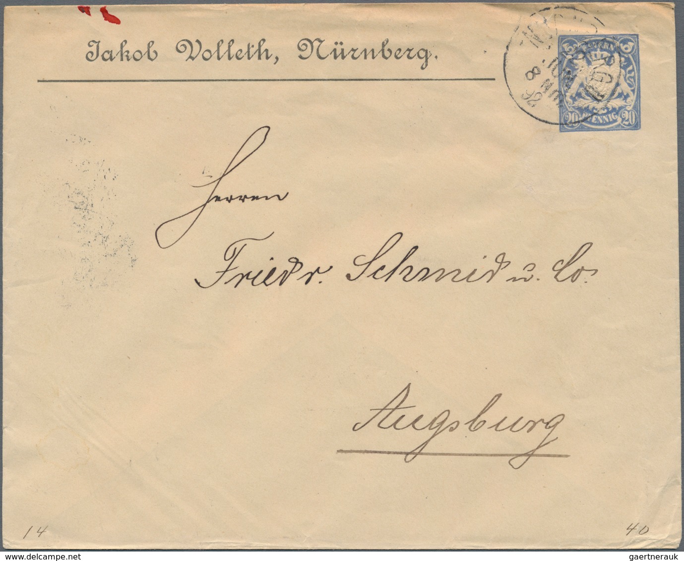 Bayern - Ganzsachen: 1870/1920 (ca.), Partie Von Ca. 75 Gebrauchten Und Ungebrauchten Ganzsachen, Da - Sonstige & Ohne Zuordnung