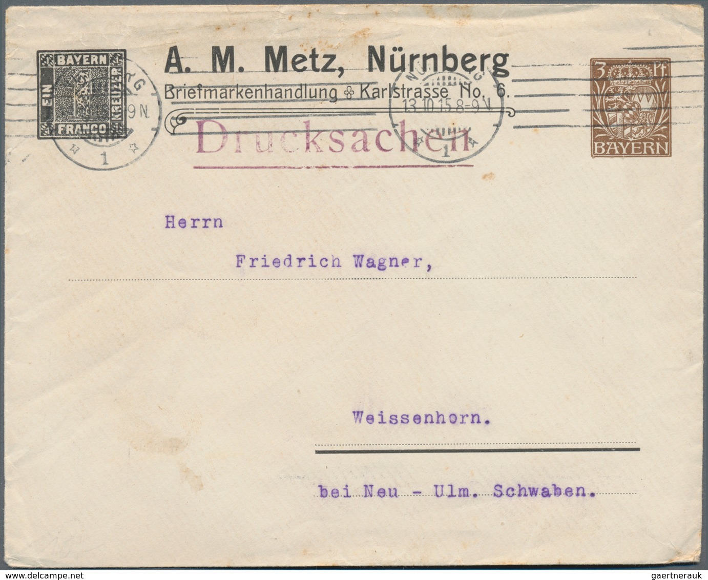 Bayern - Ganzsachen: 1875/1920 (ca.), Reichhaltiger Posten Von Einigen Hundert Ungebrauchten Und Geb - Autres & Non Classés