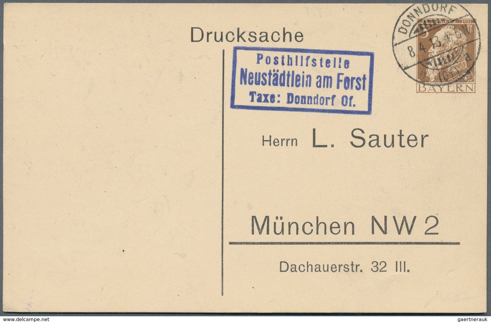 Bayern - Ortsstempel: Oberfranken, 240 bessere Belege der Bayernzeit mit Vorphilatelie, Kreuzerbeleg