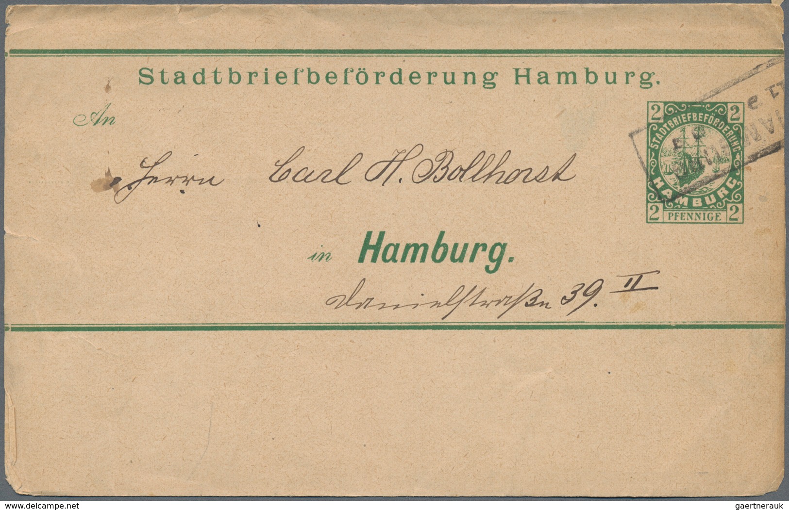 Hamburg - Stadtpostamt: 1889-1900, Partie Mit Rund 75 Briefen Und Ganzsachen, Dabei Auch Gebrauchte - Hambourg