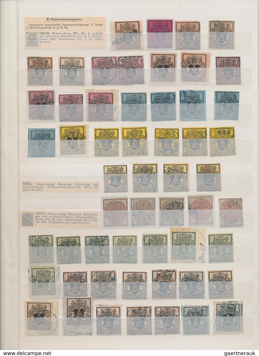 Hannover - Marken Und Briefe: 1850/1864, Gestempelte Und Ungebrauchte Sammlung Von Ca. 225 Marken Au - Hanovre
