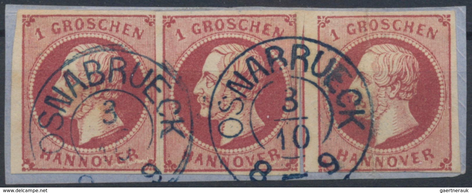 Hannover - Marken Und Briefe: 1859 - 1864 (ca.), Posten Von Ehemals 13 Einzellosen, Dabei Sehr Selte - Hanovre