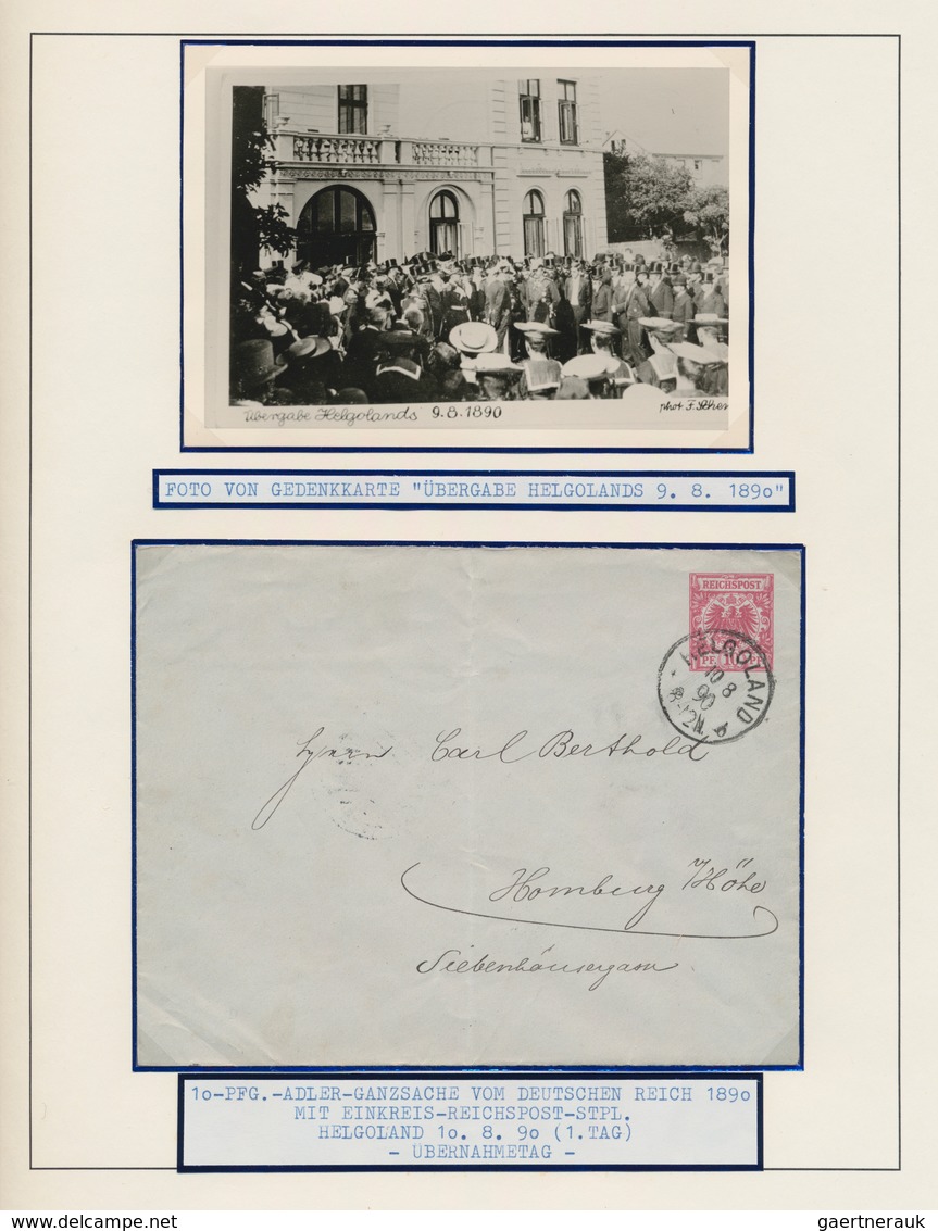 Helgoland - Marken Und Briefe: 1867/2010, Sammlung In 14 Alben Aus Post- UND Heimatgeschichtlicher S - Héligoland
