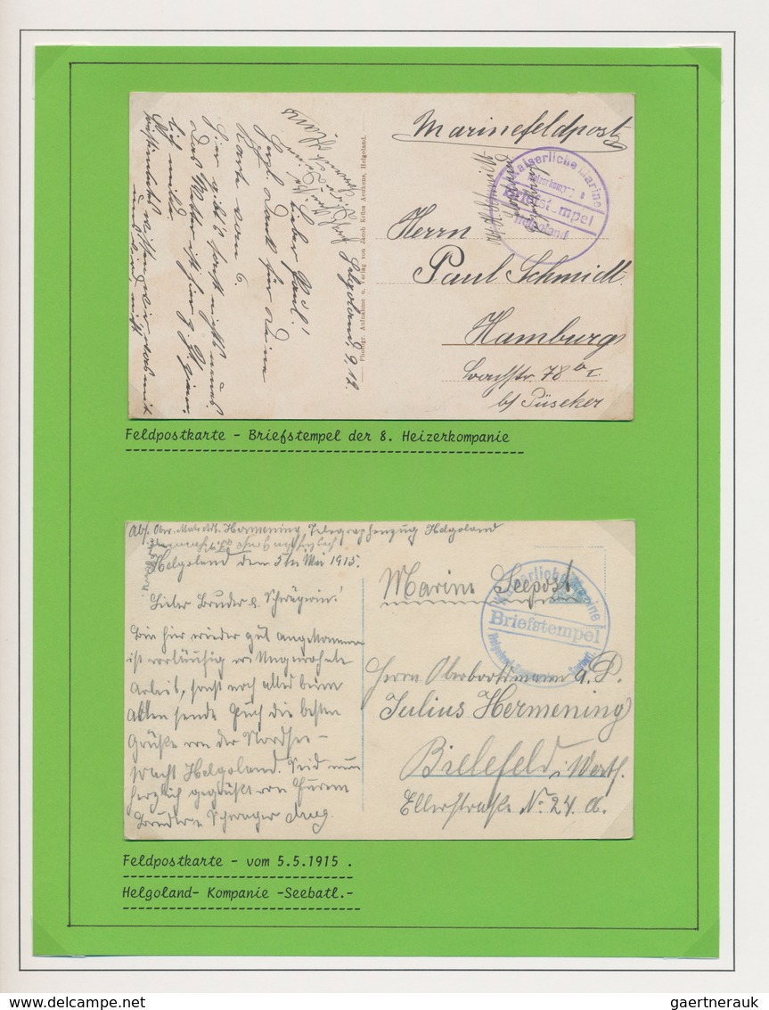 Helgoland - Marken Und Briefe: 1867/2010, Sammlung In 14 Alben Aus Post- UND Heimatgeschichtlicher S - Heligoland