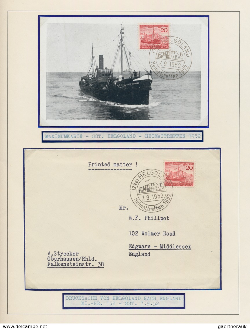 Helgoland - Marken und Briefe: 1867/2010, Sammlung in 14 Alben aus post- UND heimatgeschichtlicher S