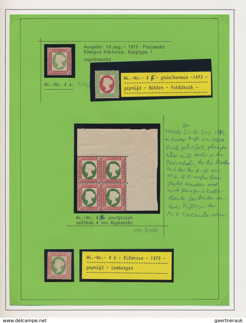 Helgoland - Marken und Briefe: 1867/2010, Sammlung in 14 Alben aus post- UND heimatgeschichtlicher S