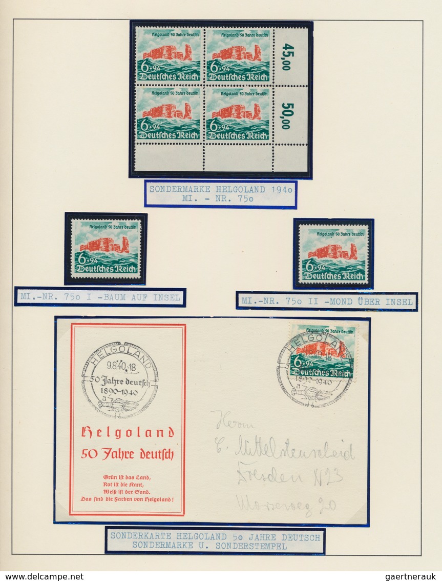 Helgoland - Marken und Briefe: 1867/2010, Sammlung in 14 Alben aus post- UND heimatgeschichtlicher S