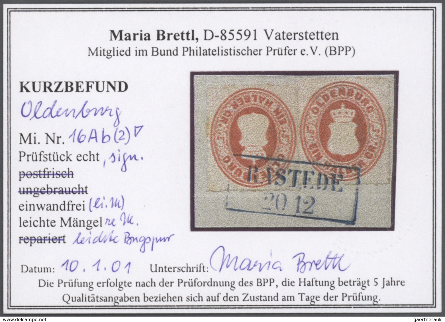 Oldenburg - Marken und Briefe: 1852/1867, saubere, meist gestempelte Sammlung von 57 Marken ab MiNr.