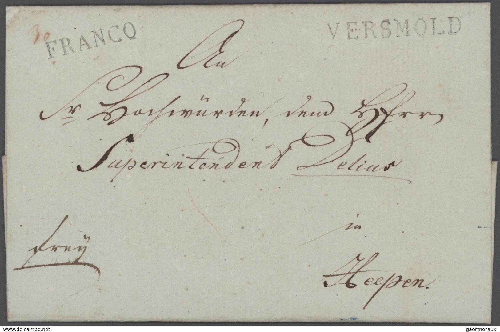 Preußen - Marken Und Briefe: 1736/1890, Grafschaft Ravensberg, Sammlung Von Ortsstempel U. Sonstigen - Autres & Non Classés