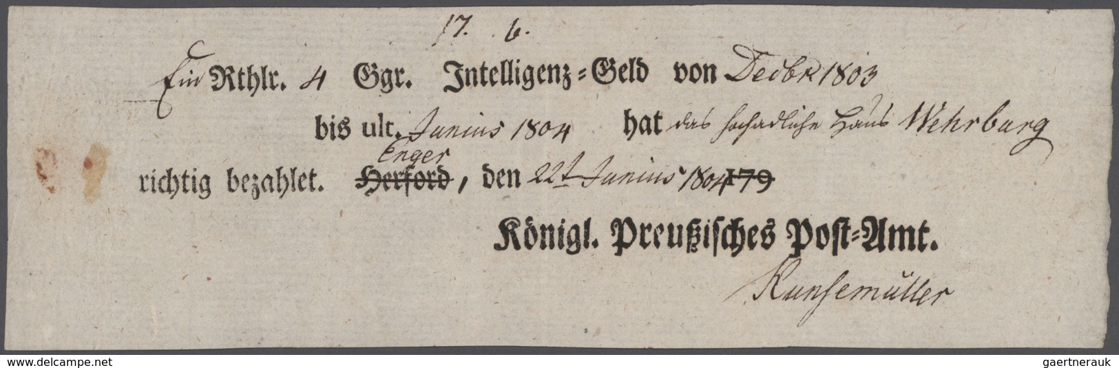 Preußen - Marken Und Briefe: 1764/1875, Ostwestfalen, Interessante Heimatsammlung Von 44 Belege Aus - Other & Unclassified