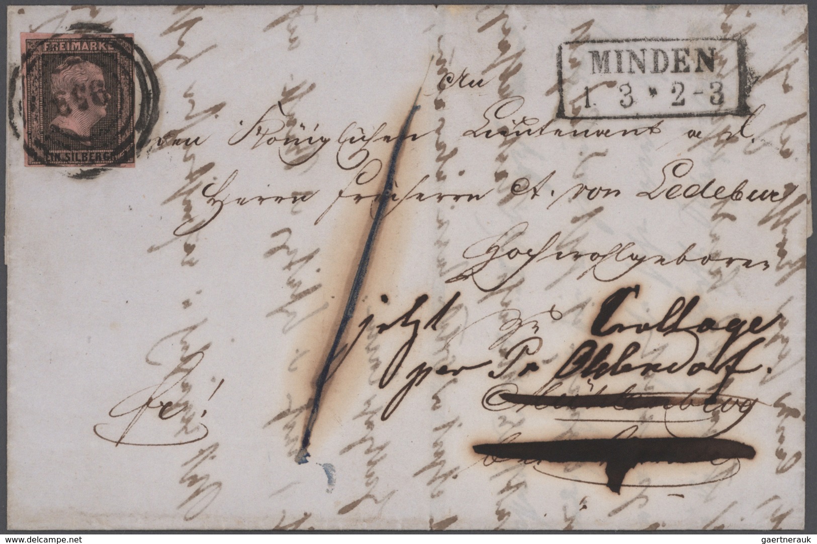 Preußen - Marken Und Briefe: 1788/1871, Minden, Interess. Heimatsammlung Von 52 Belegen Mit Vielen B - Autres & Non Classés