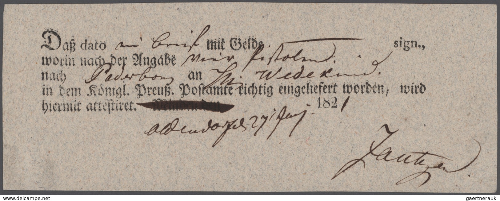 Preußen - Marken Und Briefe: 1809/1905, Preußisch Oldendorf, Interessante Heimatsammlung Von 32 Bele - Autres & Non Classés