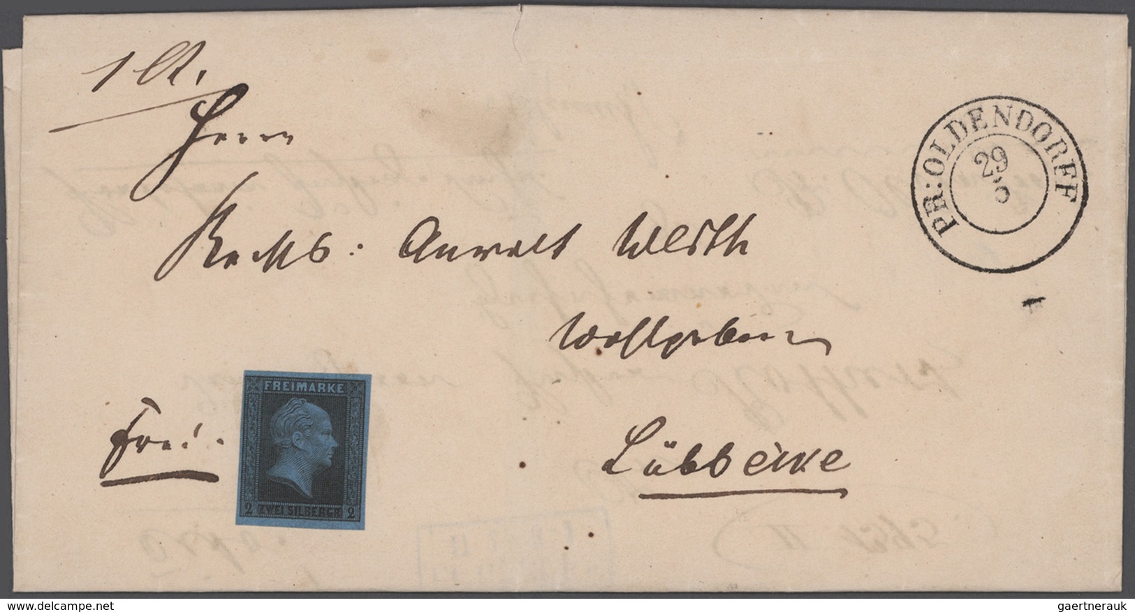 Preußen - Marken Und Briefe: 1809/1905, Preußisch Oldendorf, Interessante Heimatsammlung Von 32 Bele - Other & Unclassified