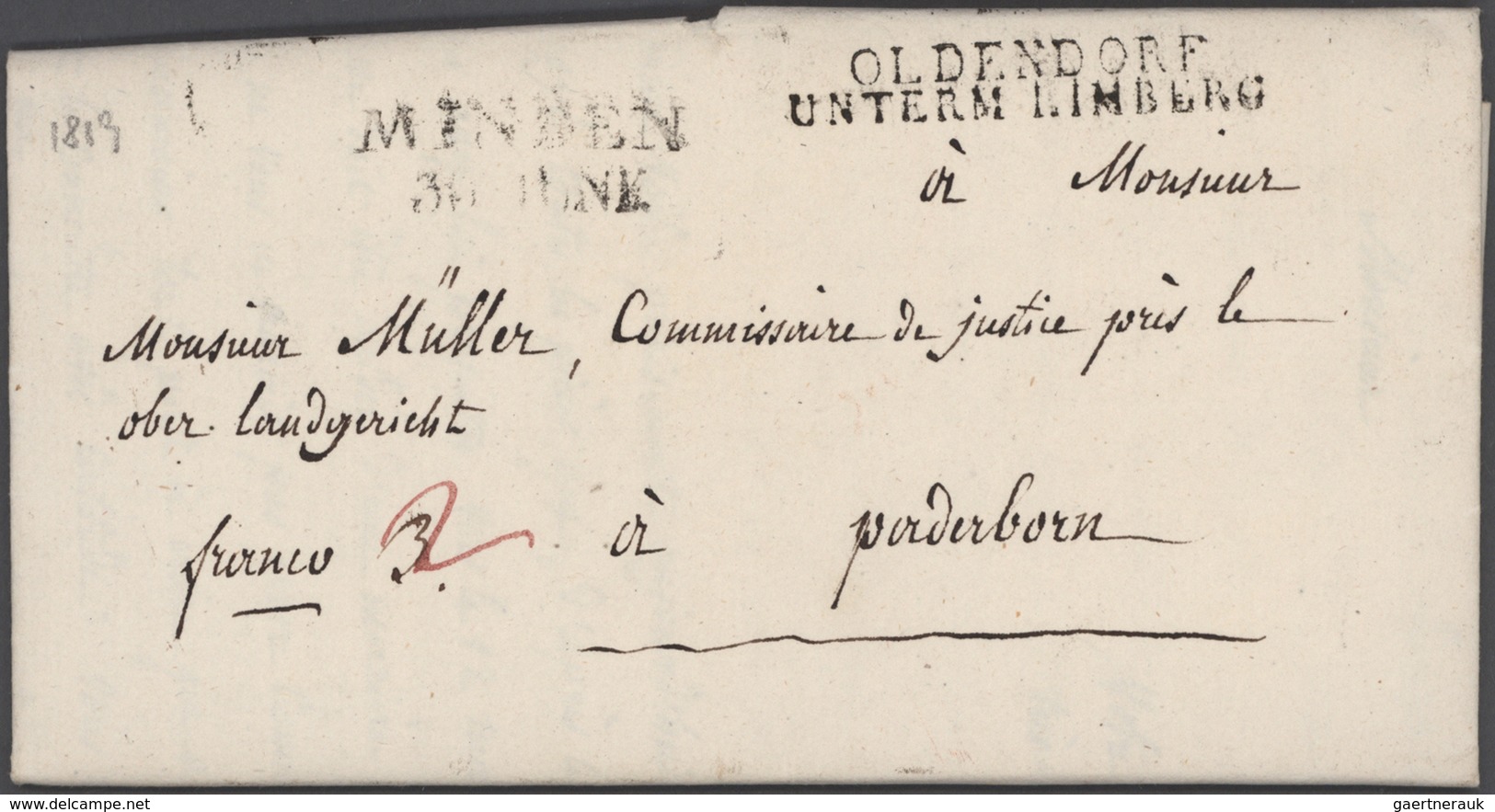 Preußen - Marken Und Briefe: 1809/1905, Preußisch Oldendorf, Interessante Heimatsammlung Von 32 Bele - Other & Unclassified