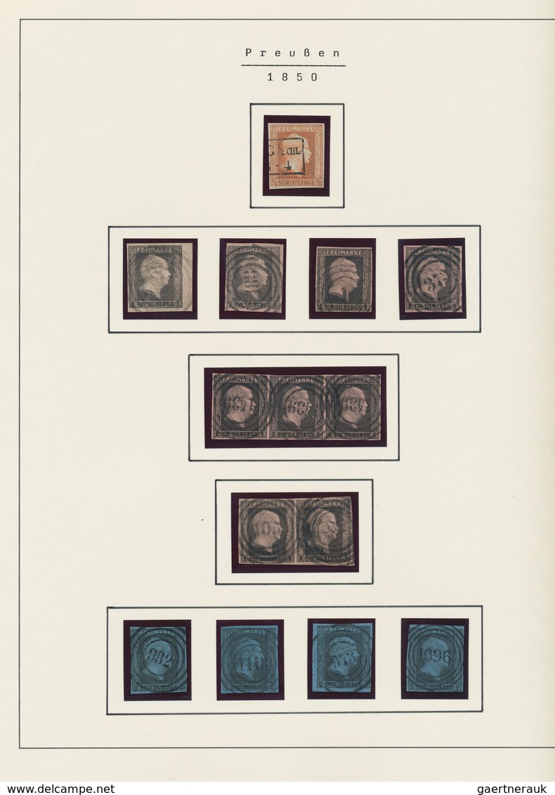 Preußen - Marken Und Briefe: 1820-1865, Gestempelte Sammlung Inc. Einheiten Und Besseren Farben, Daz - Autres & Non Classés