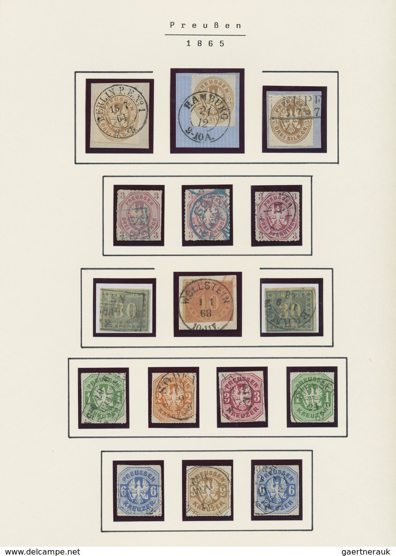 Preußen - Marken Und Briefe: 1820-1865, Gestempelte Sammlung Inc. Einheiten Und Besseren Farben, Daz - Sonstige & Ohne Zuordnung