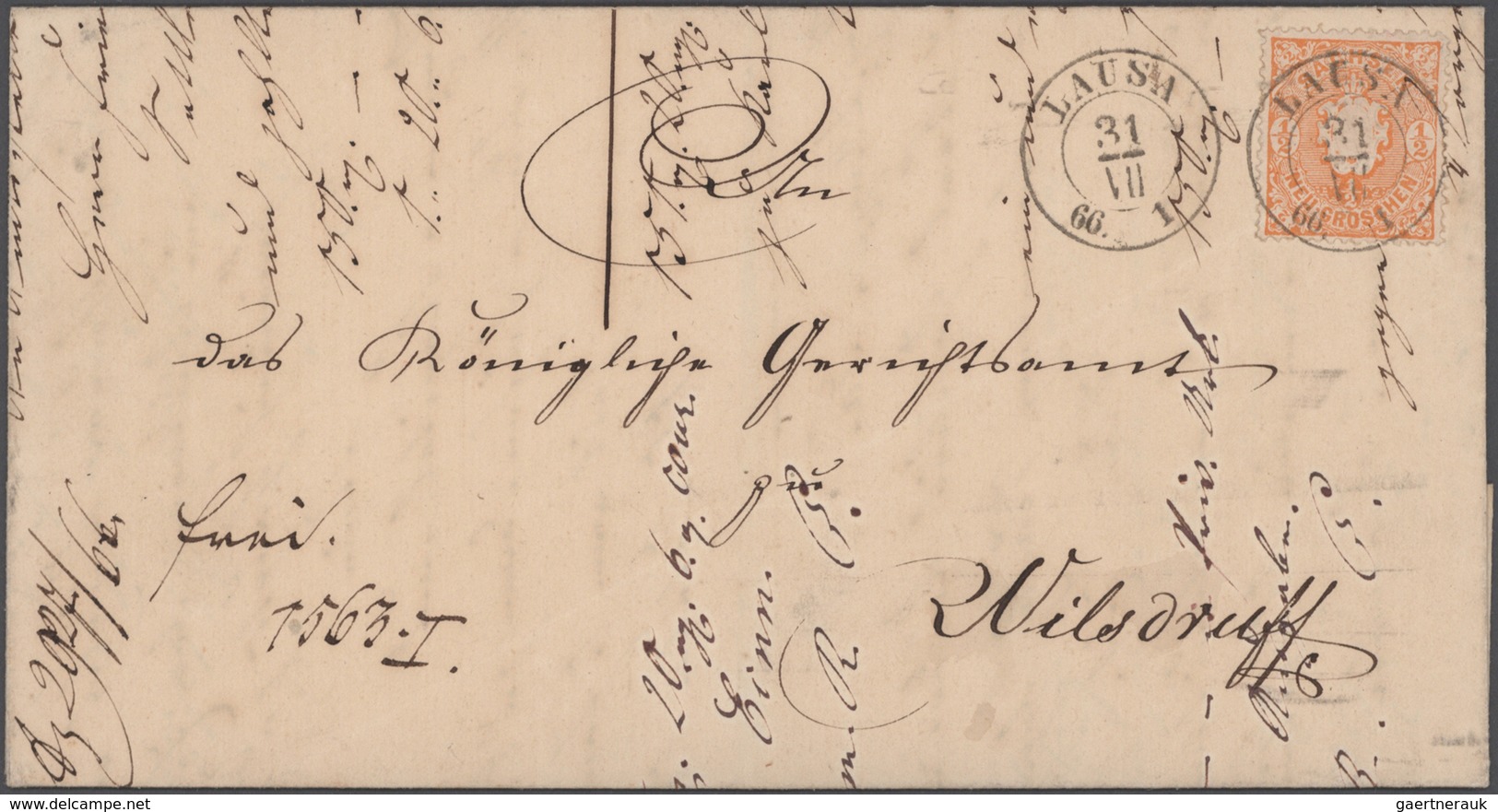 Sachsen - Marken Und Briefe: 1740/1867(ca.), Fantastische Und Werthaltige Sammlung "Sachsen" In 4 Ri - Saxony