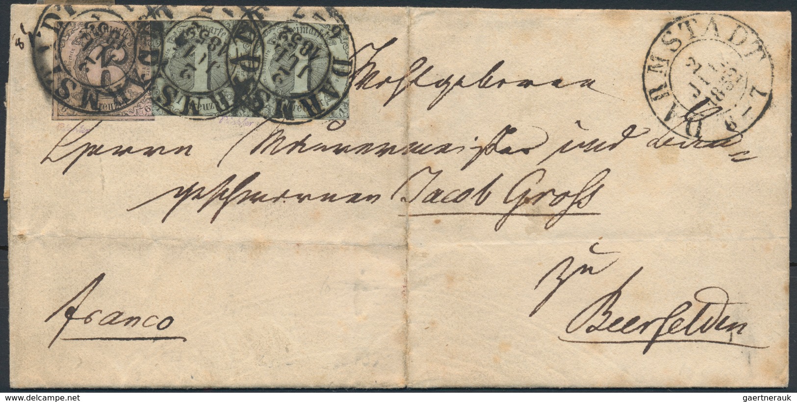Thurn & Taxis - Marken Und Briefe: 1852 - 1864 (ca.), Sammlung Von 50 Sauberen Belegen In Einzel-, M - Other & Unclassified