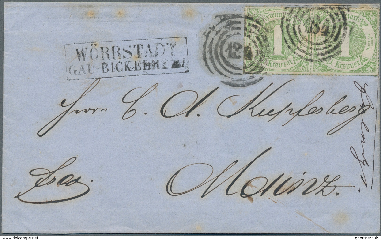 Thurn & Taxis - Marken und Briefe: 1852/1867, THURN UND TAXIS IM RHEINGAU WÄHREND DER MARKENZEIT: Um