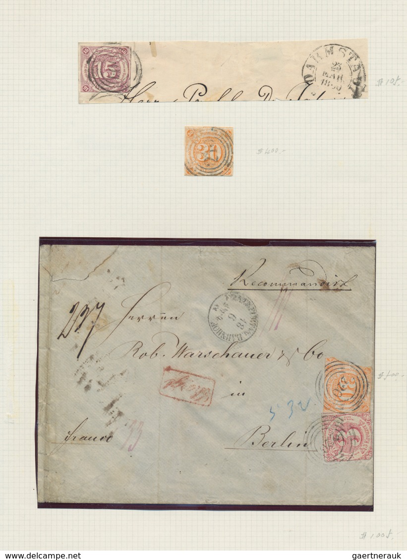 Thurn & Taxis - Marken Und Briefe: 1852/1868, Interessante Sammlung Auf Selbst Gestalteten Blättern - Sonstige & Ohne Zuordnung