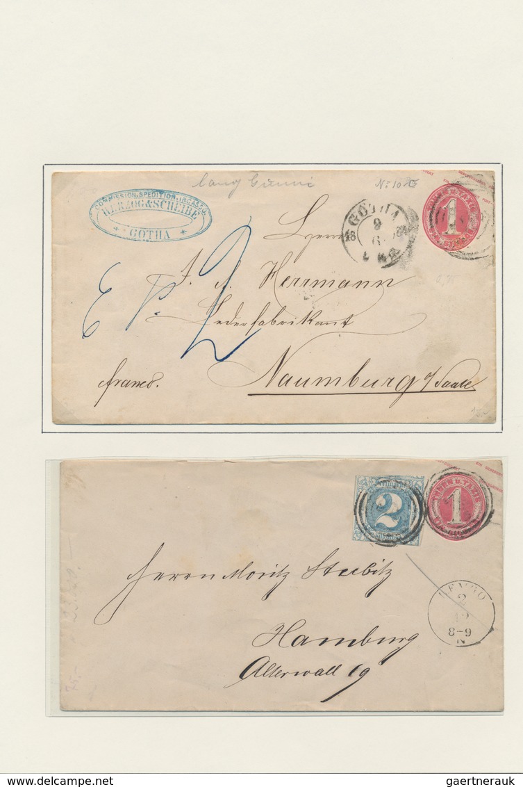 Thurn & Taxis - Ganzsachen: 1852 - 1867, Sammlung Von 30 Belegen Mit Zusatz- Und Auslandsfrankaturen - Autres & Non Classés