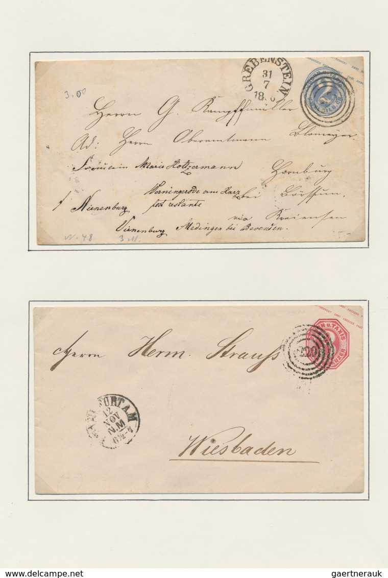 Thurn & Taxis - Ganzsachen: 1852 - 1867, Sammlung Von 30 Belegen Mit Zusatz- Und Auslandsfrankaturen - Other & Unclassified