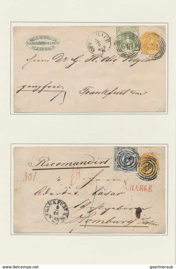 Thurn & Taxis - Ganzsachen: 1852 - 1867, Sammlung Von 30 Belegen Mit Zusatz- Und Auslandsfrankaturen - Otros & Sin Clasificación