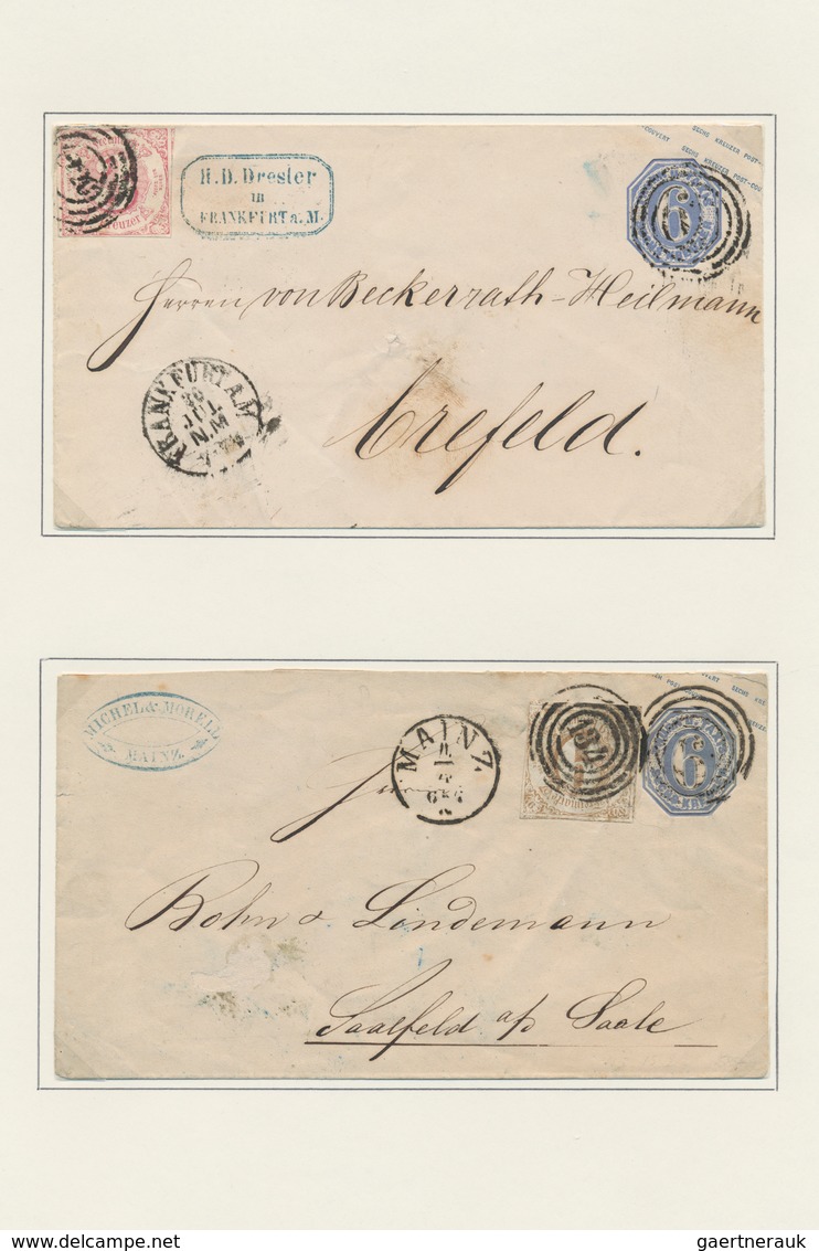 Thurn & Taxis - Ganzsachen: 1852 - 1867, Sammlung Von 30 Belegen Mit Zusatz- Und Auslandsfrankaturen - Other & Unclassified