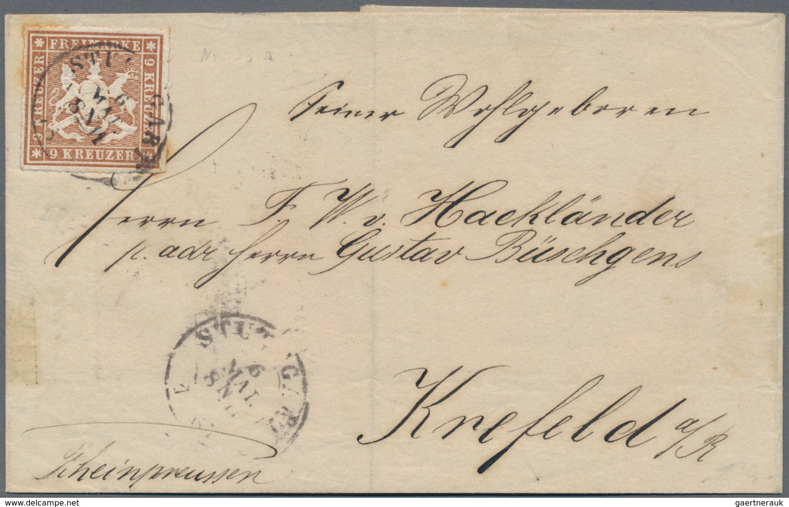 Württemberg - Marken Und Briefe: 1642/1889, STUTTGART, Umfassende Heimat-/Postgeschichte-Sammlung Vo - Autres & Non Classés