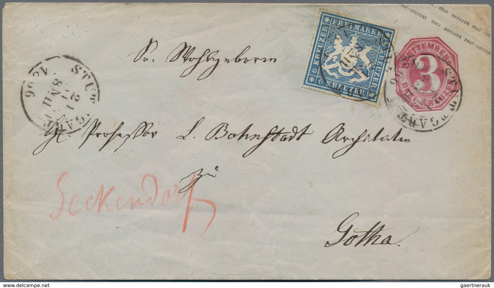 Württemberg - Marken Und Briefe: 1642/1889, STUTTGART, Umfassende Heimat-/Postgeschichte-Sammlung Vo - Other & Unclassified