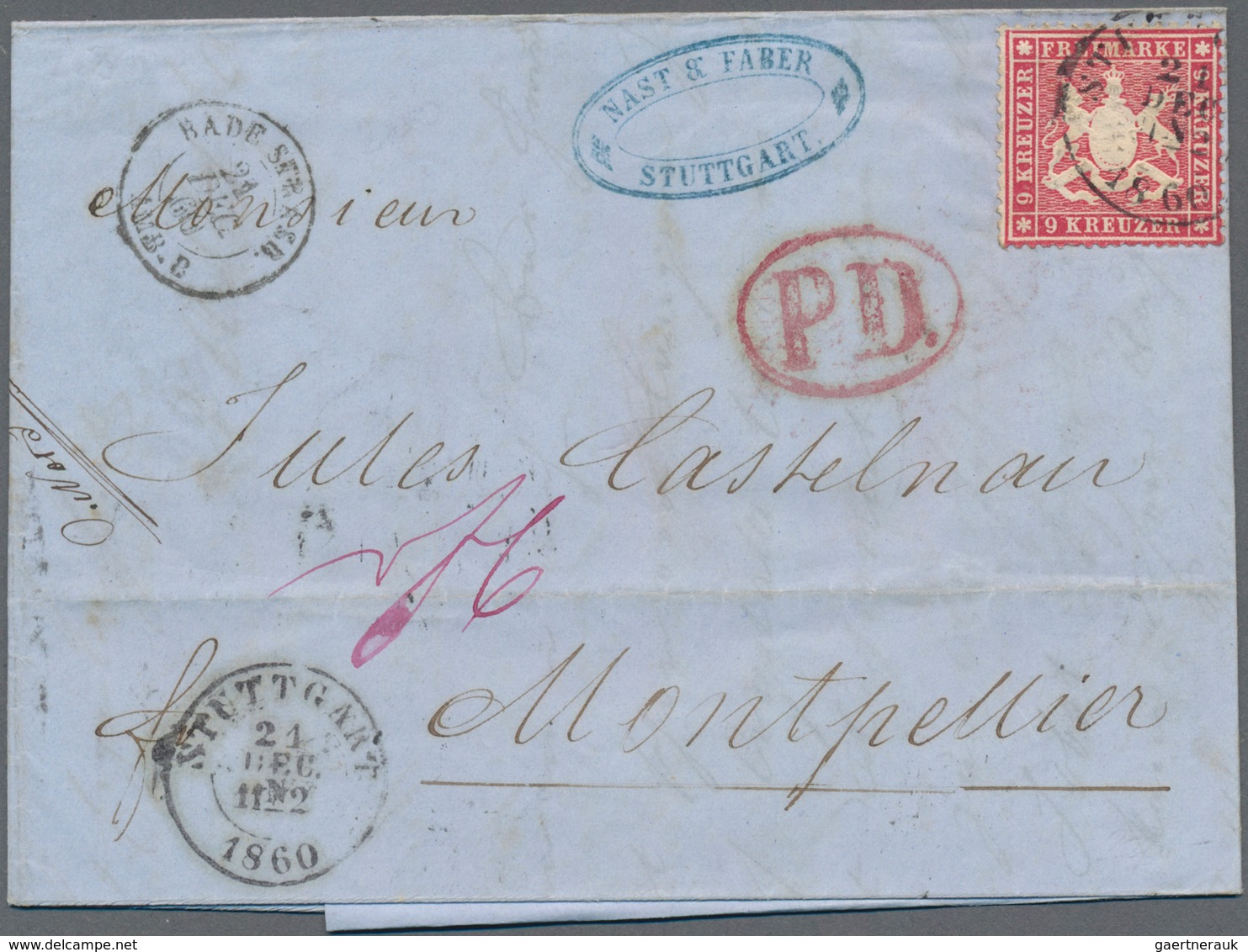 Württemberg - Marken und Briefe: 1642/1889, STUTTGART, umfassende Heimat-/Postgeschichte-Sammlung vo