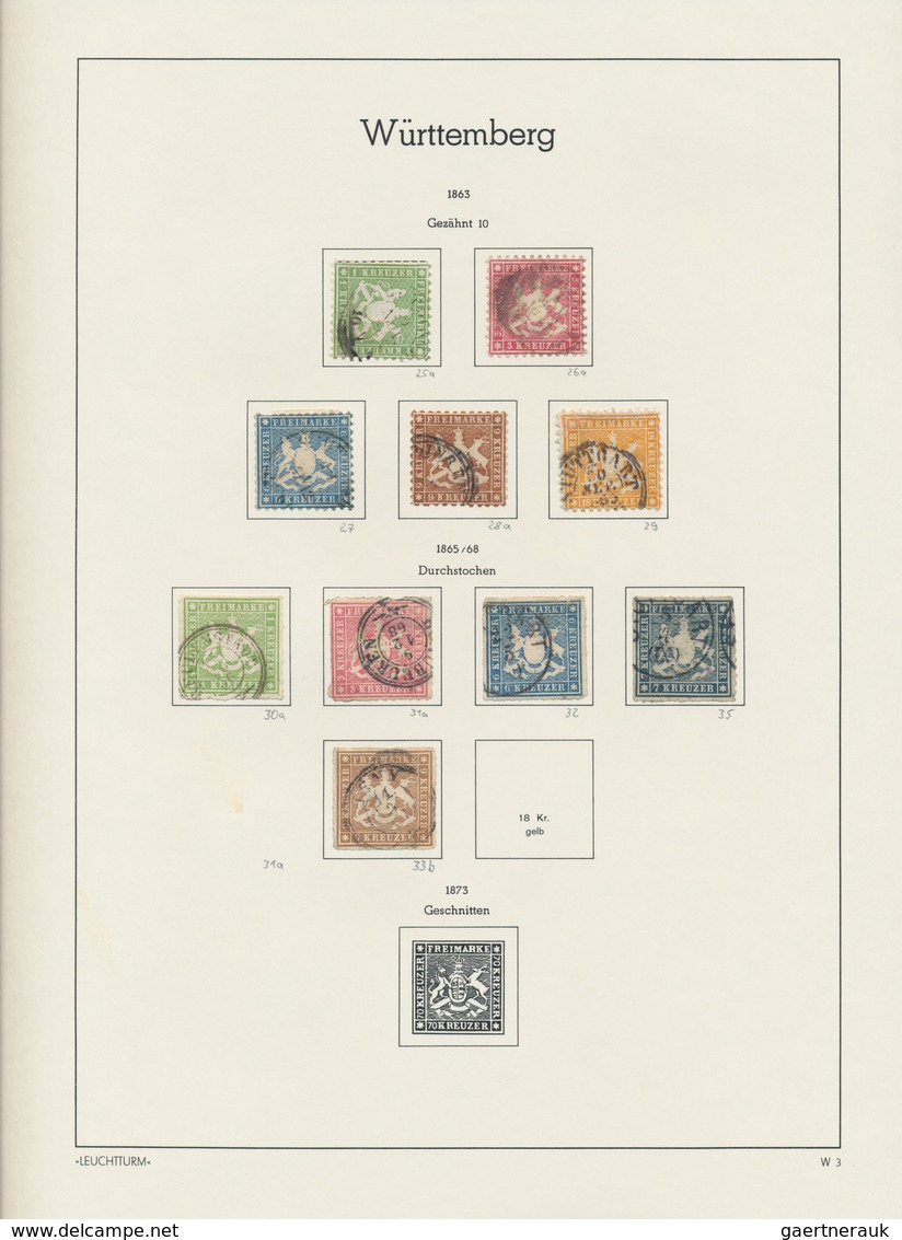 Württemberg - Marken Und Briefe: 1830/1920, Gestempelte Und Ungebrauchte Sammlung Auf Leuchtturm-Blä - Other & Unclassified