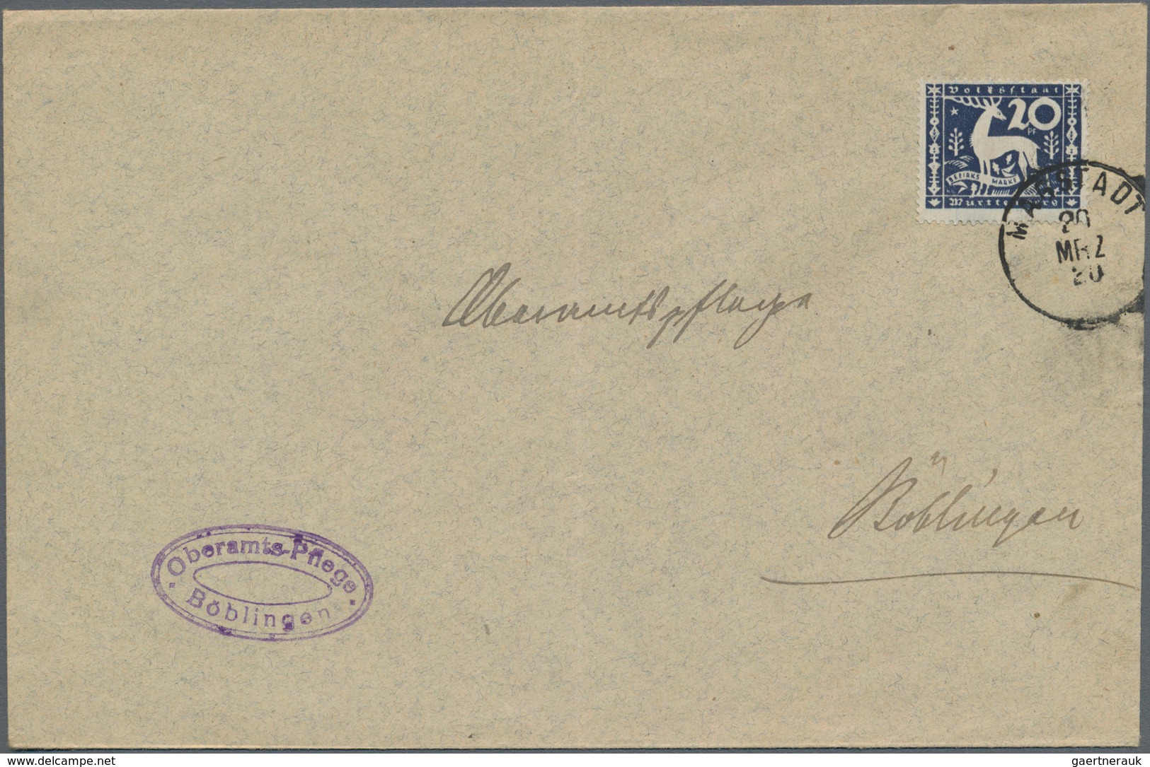 Württemberg - Marken und Briefe: 1850/1920, vielseitige Partie von ca. 120 Briefen, Karten und Ganzs