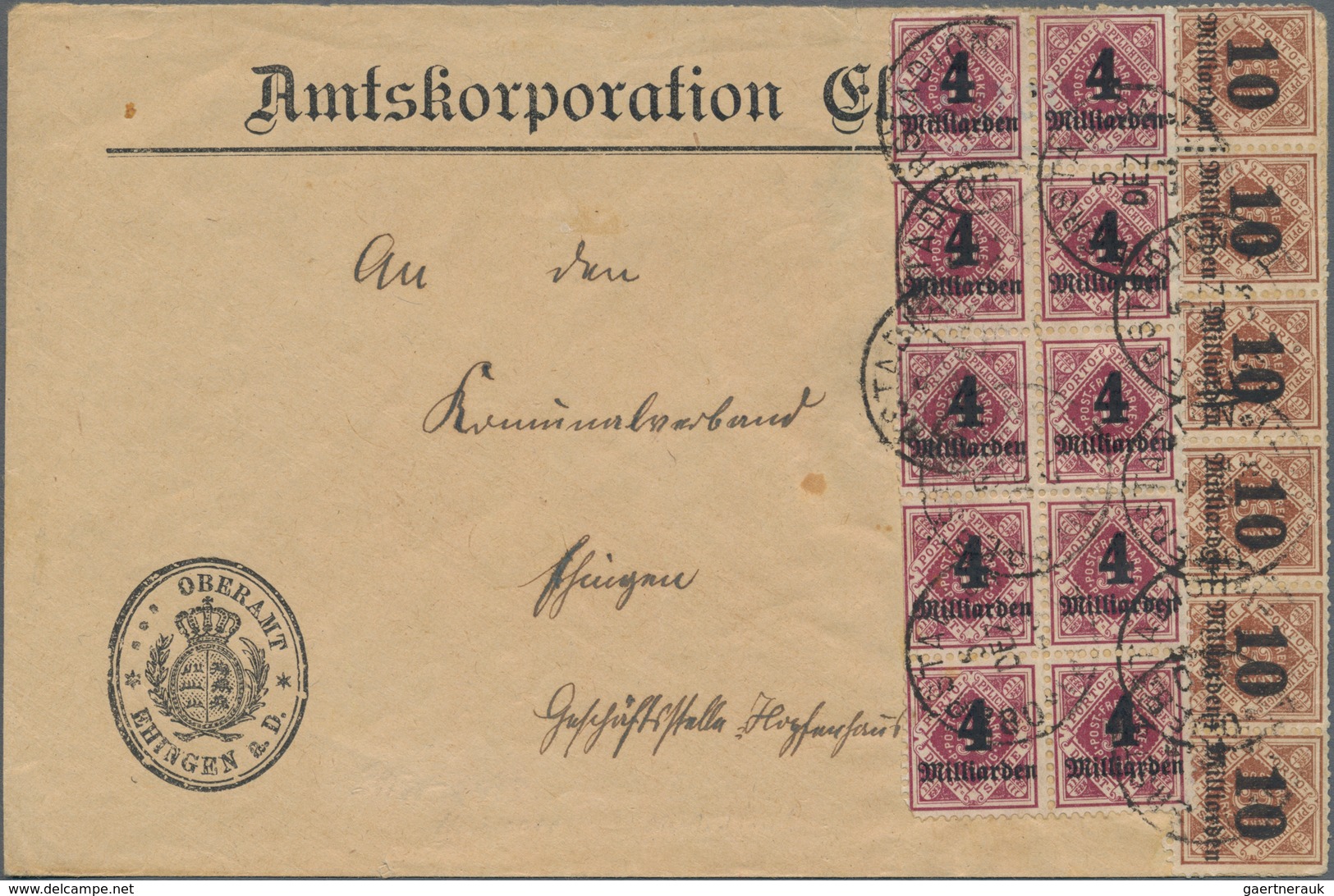 Württemberg - Marken Und Briefe: 1851/1923, Interessante Sammlung Mit Ca. 130 Briefen, Karten Und Ga - Autres & Non Classés