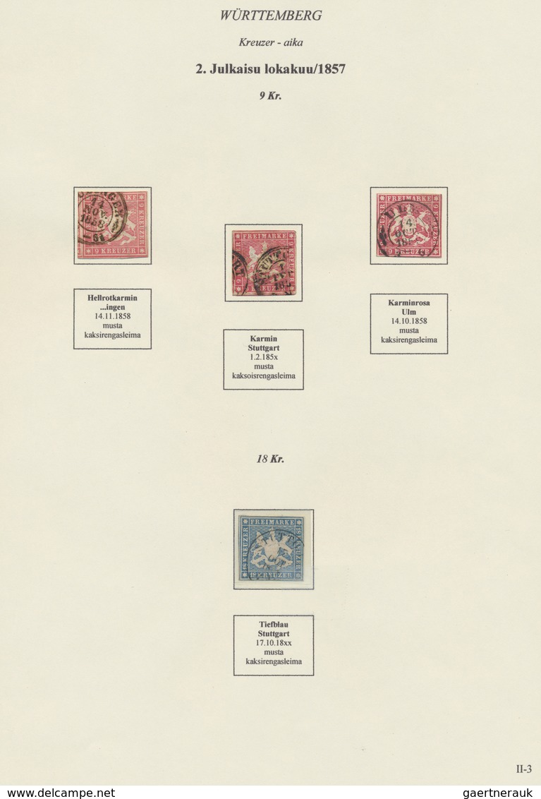 Württemberg - Marken Und Briefe: 1857/1862, Interessante Sammlung Auf Selbst Gestalteten Blättern In - Andere & Zonder Classificatie