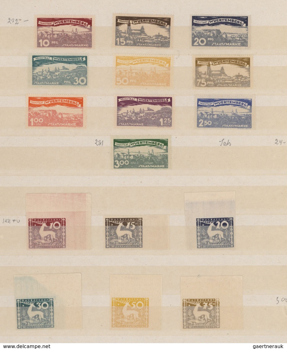 Württemberg - Marken Und Briefe: 1860/1920 (ca.), Ungebrauchte Sammlung Von Ca. 200 Marken, Dabei Mi - Autres & Non Classés