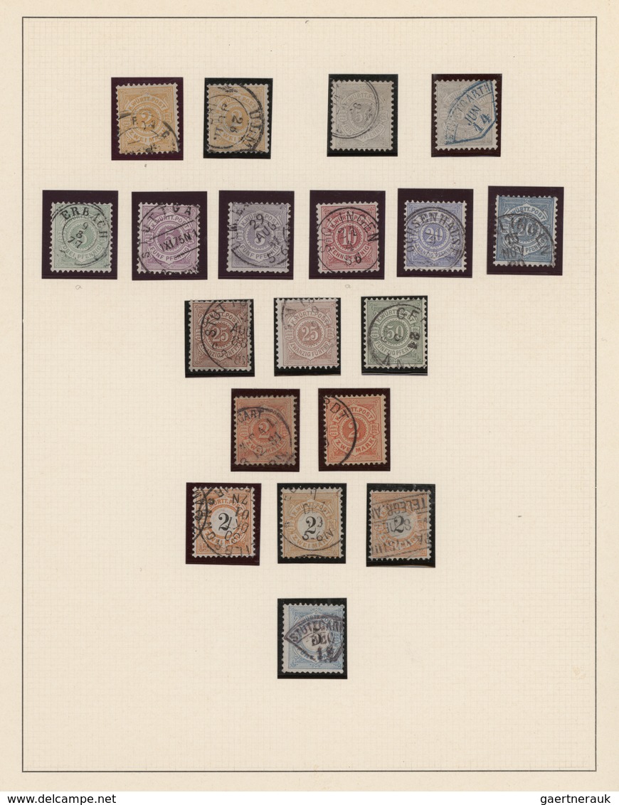 Württemberg - Marken Und Briefe: WÜRTTEMBERG/PFENNIGZEIT - Unberührte, Alte Slg. Auf Blättern, Viele - Autres & Non Classés