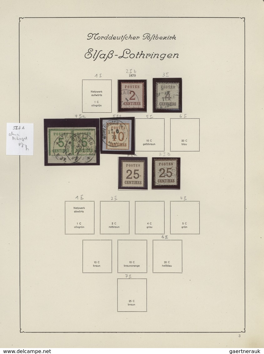 Norddeutscher Bund - Marken Und Briefe: 1868/1870, NDP/Elsaß-Lothringen, Saubere Sammlung Von 53 Mar - Autres & Non Classés