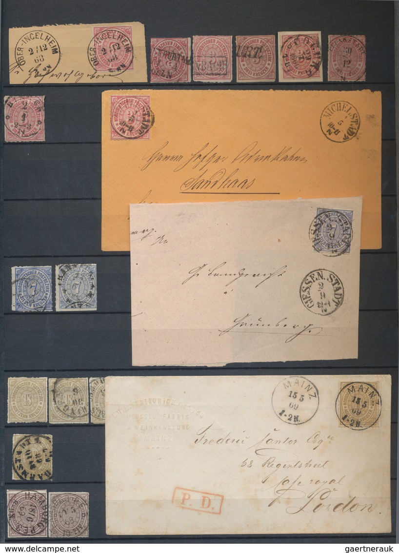Norddeutscher Bund - Marken Und Briefe: 1868/1871, NDP+Elsaß-Lothringen, Meist Gestempelte Und Sehr - Other & Unclassified
