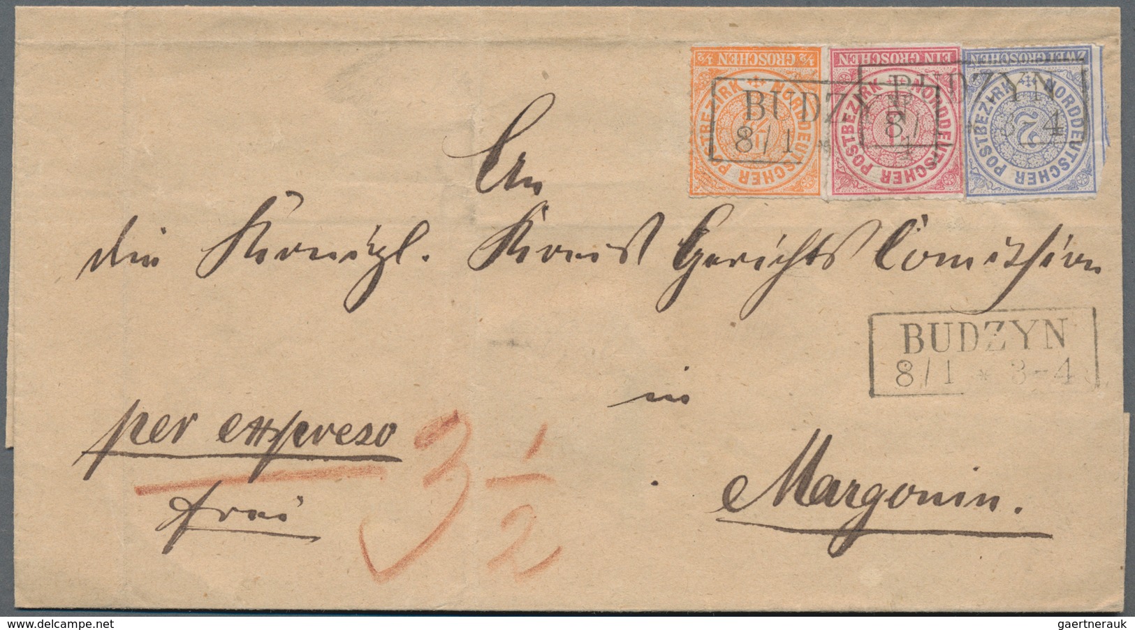 Norddeutscher Bund - Marken Und Briefe: 1868-1871, Partie Mit Fast 100 Briefen Und Belegen, Zumeist - Autres & Non Classés